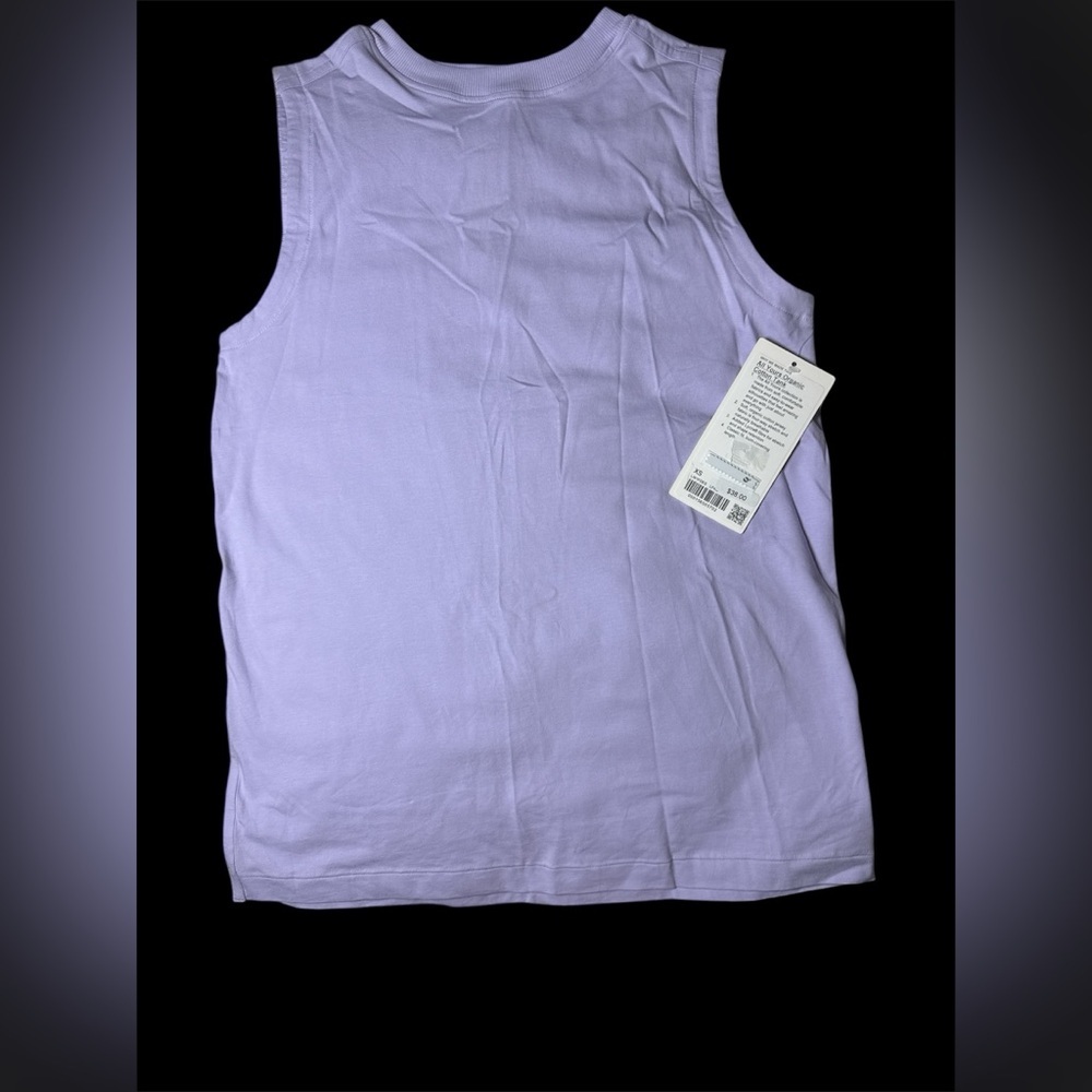 Lululemon All Yours Organic Cotton Tank – Lavender Frost, XS(oversized), NWT - Picture 3 of 5
